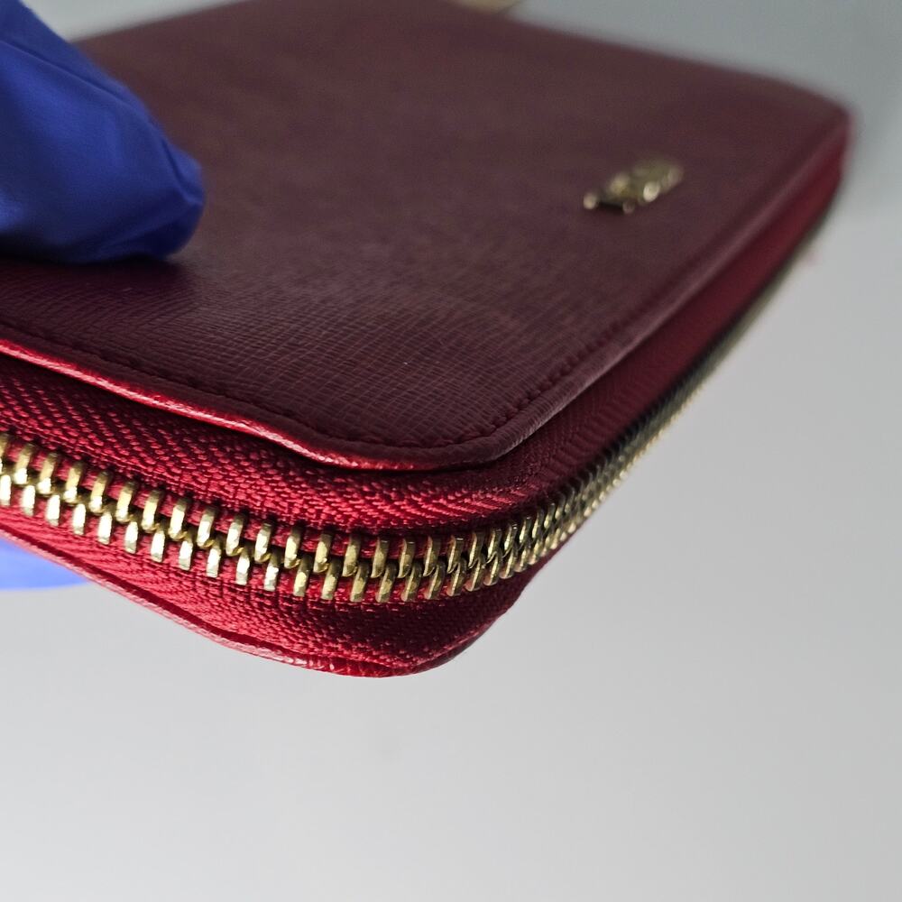Furla Babylon XL Zip-Around Continental Wallet – Red Saffiano Leather - EUC - Picture 7 of 14